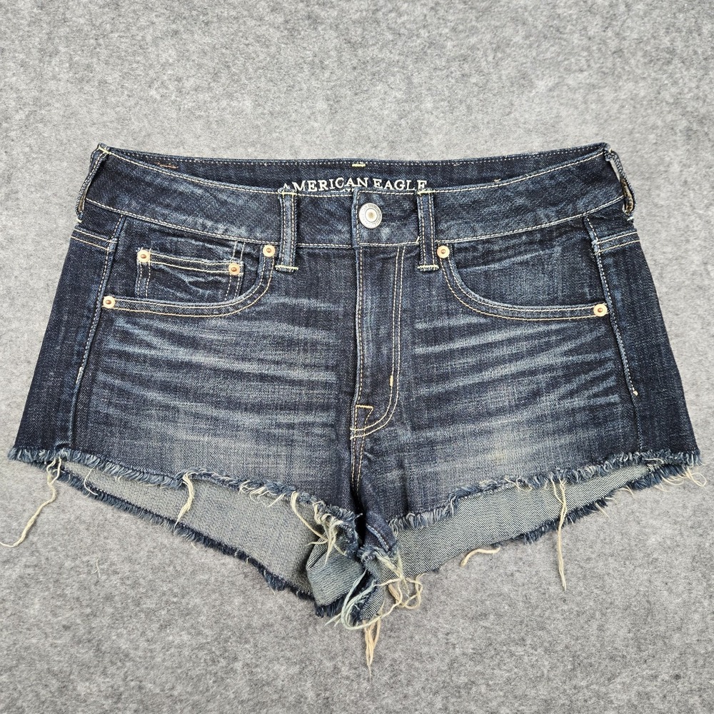 American Eagle Shorts Women's Size 8 Regular Cut Off Distressed Stretch Mid Rise
